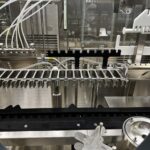 Filling needle bar and product tubing of the OPTIMA VFVM 18000 vial filling machine