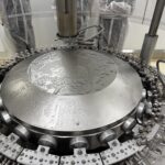 Numbered capping stations on the turret of the OPTIMA VVM 2428 capping machine