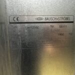 Bausch+Ströbel DHT 2550 nameplate, machine no. 55111, 2011