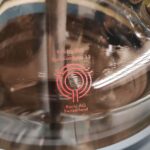Borosilicate 3.3 marking etched on the glass vessel