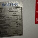Getinge GE 2612 ARB-2 nameplate, serial 5100810-060-01, 2000