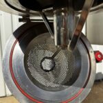 Bexmill BM 150 screen basket and two-arm rotator, outlet opened