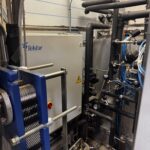 Technical area of the Telstar autoclave pair with plate heat exchanger and Telstar control cabinet