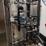 Superheated-water skid of the Telstar autoclave pair with instrumentation and valve manifold